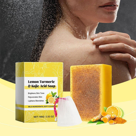 LouraCare™ lemon turmeric & kojic soap